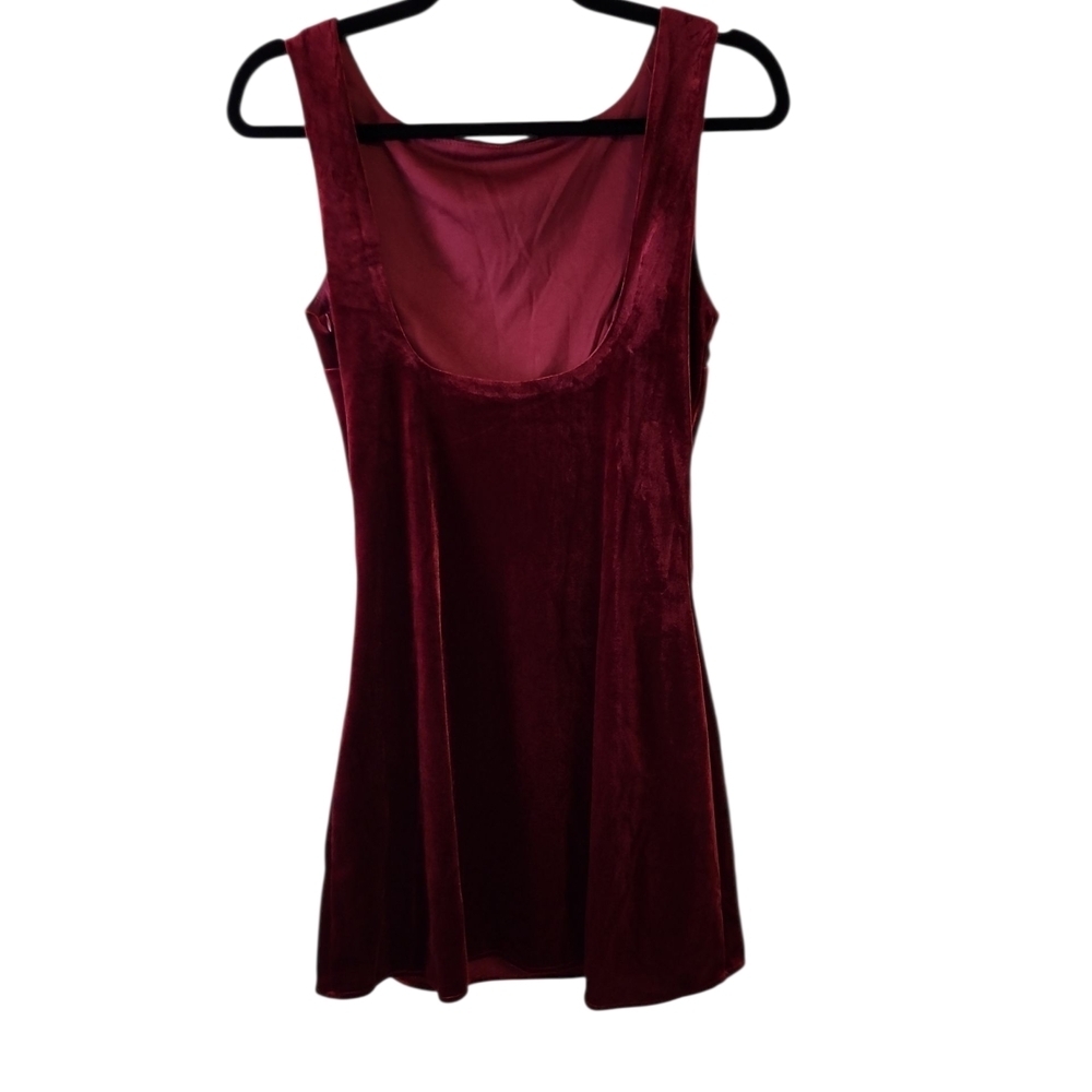 SHEIN Rich Burgundy Mini Dress - Picture 2 of 5